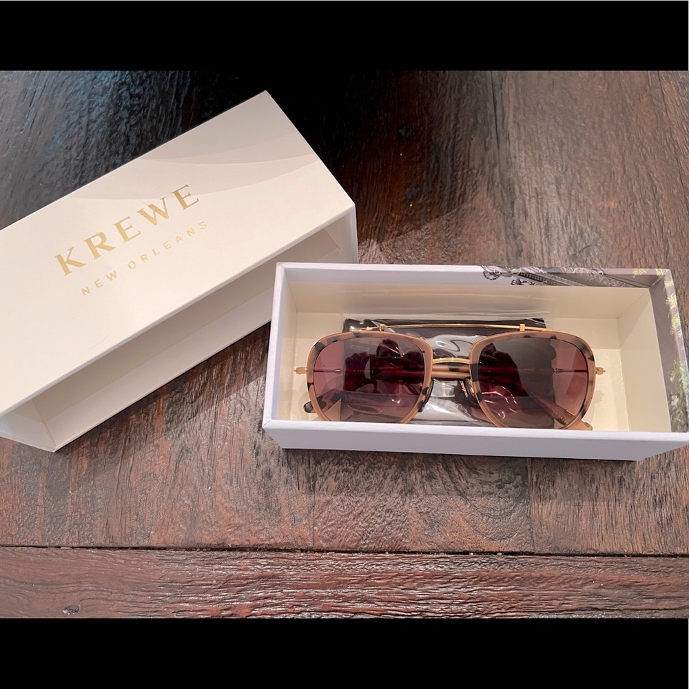 KREWE Breton Matte Oyster 24K Polarized sunglasses!